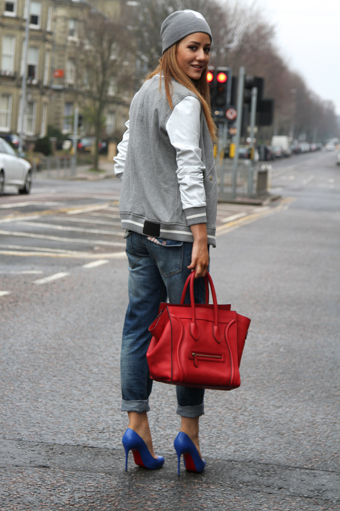 celine luggage tote outfit, how to wear