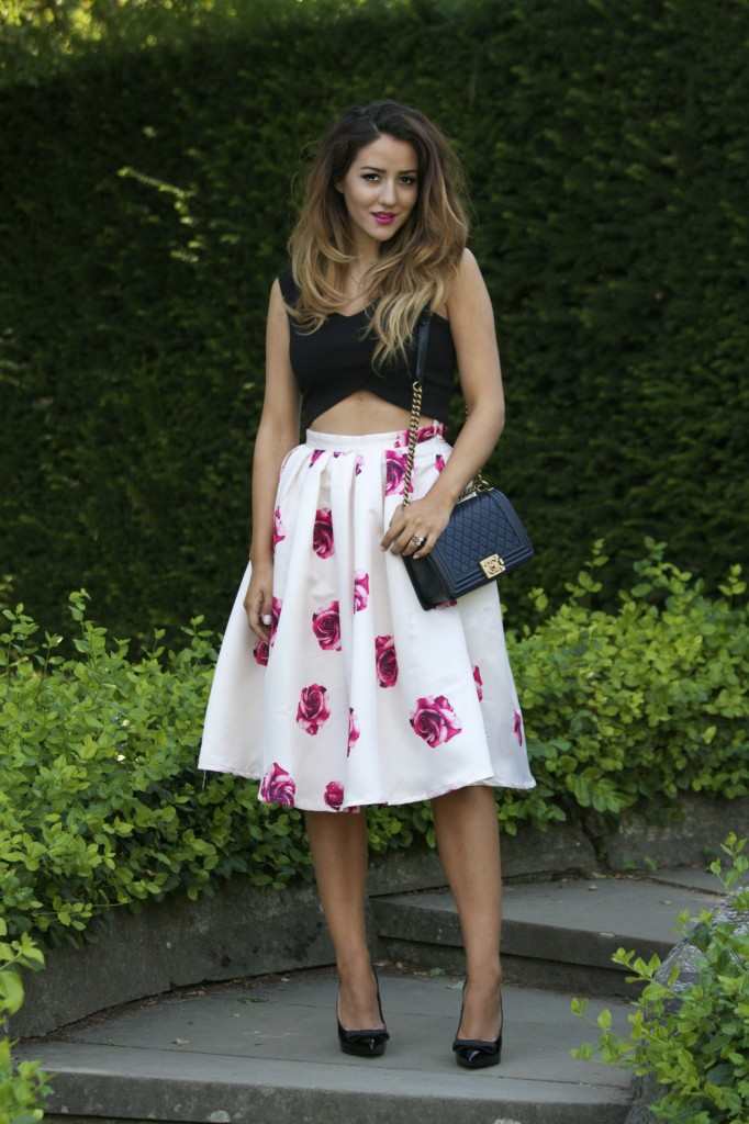 midi skirt and top set for wedding
