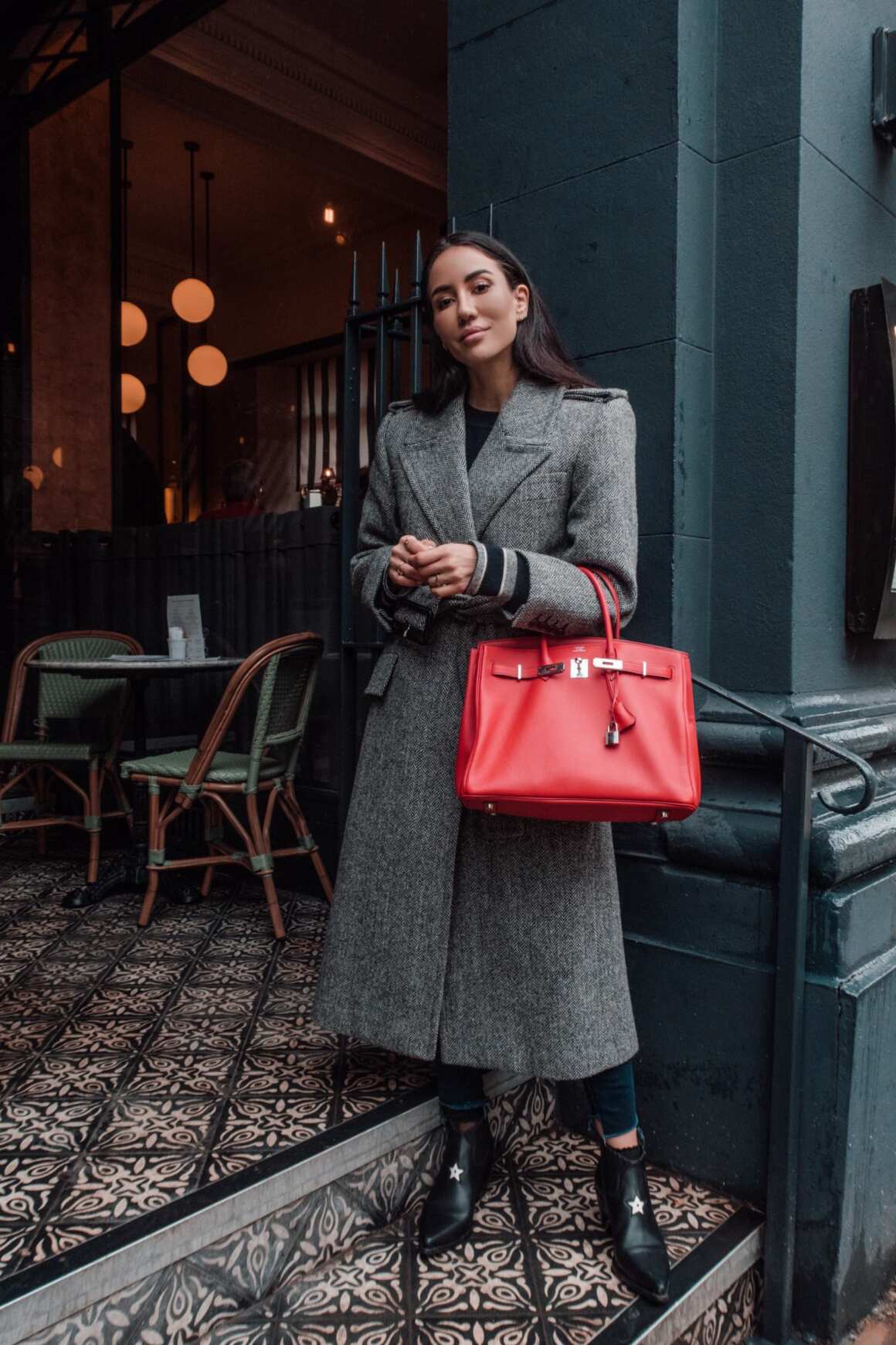 hermes red handbag