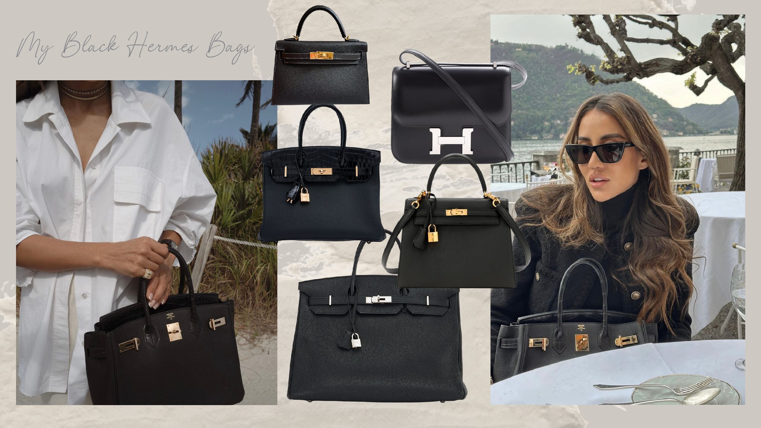 Comparing My Black Hermès Bags - Glam & Glitter