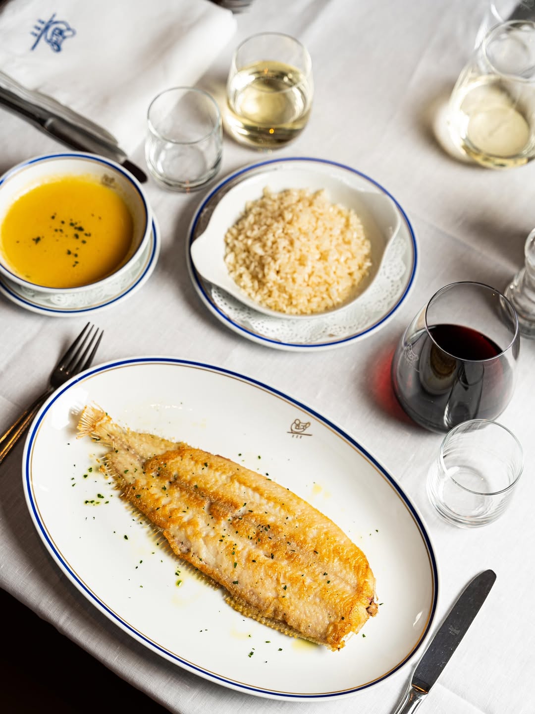 The quiet power of a classic. Fillet of Dover Sole alla Mugnaia and timeless taste.